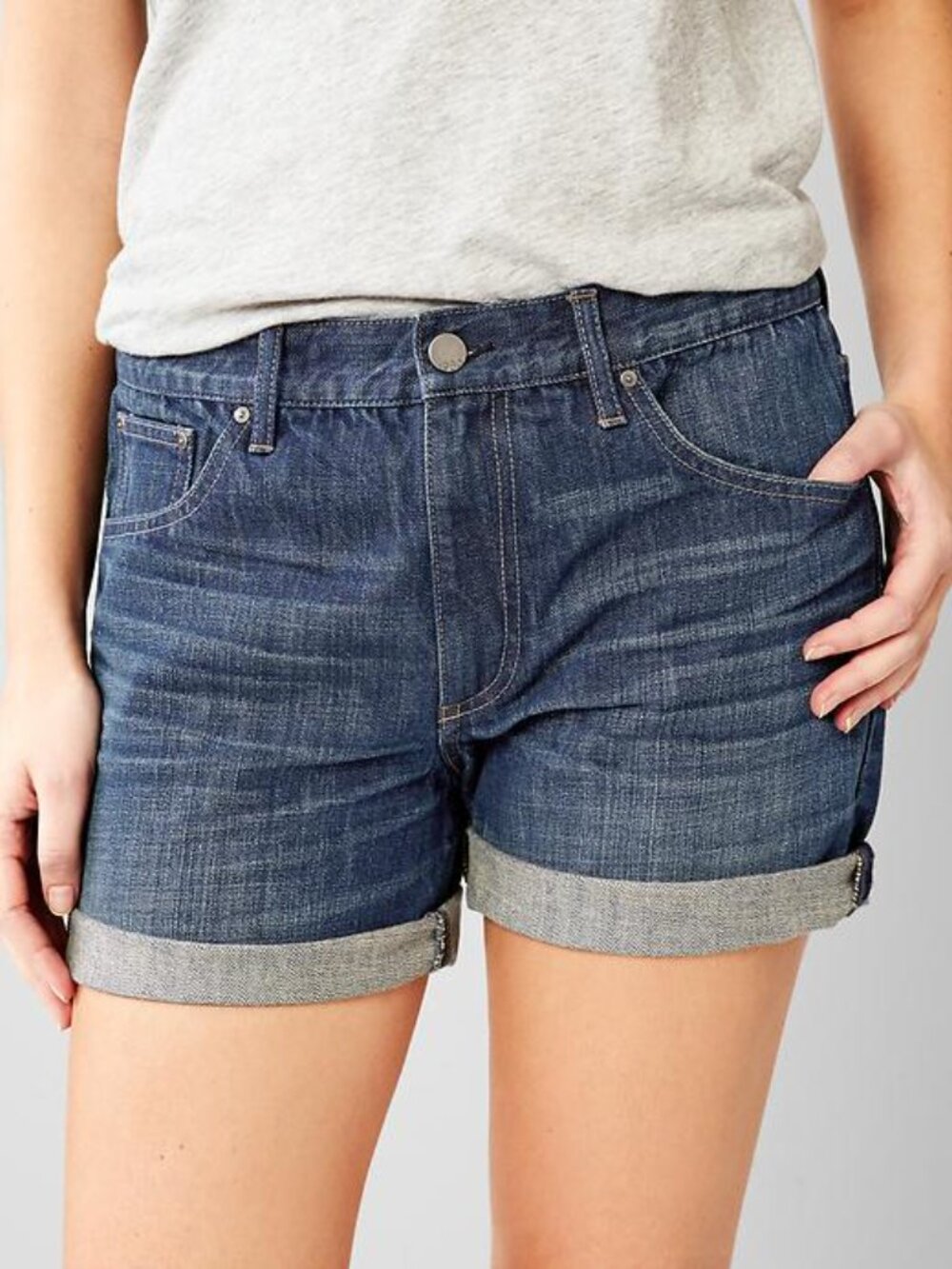 GAP Rolled Hem Boyfriend Shorts